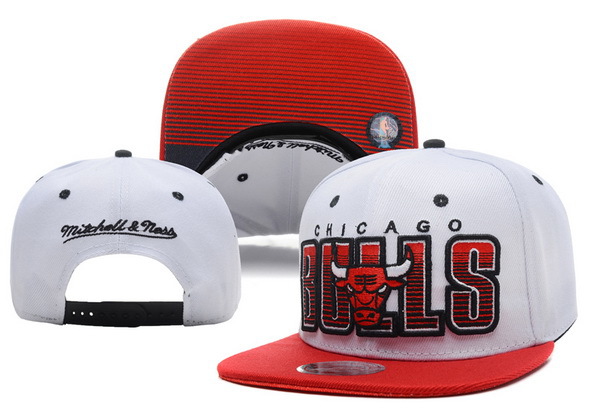 Chicago Bulls White Snapback Hat XDF 0721